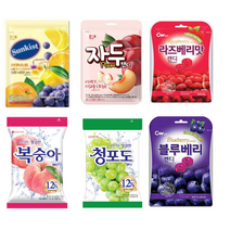 [진쓰몰캔디5종모음] 썬키스트 자두캔디 복숭아캔디 청포도캔디 블루베리 라즈베리