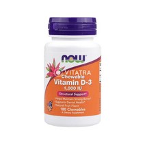 나우푸드 비타민 D-3 1000 IU 180 츄어블, 180개, 180정