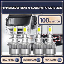 Canbus LED 헤드라이트 전구 트럭 헤드램프 12V 터보 램프 MERCEDES-benz 호환 A-CLASS W177 40000LM, [01] High Low Beam (4PCS)