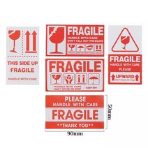 Fragile 취급주의 스티커 5종 세트 (30개), 30장
