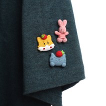귀여운 캐릭터 옷핀 패션 브로치 가방 뱃지 배찌3종 세트