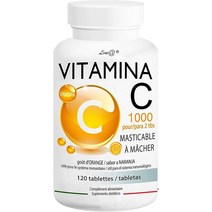 Line@Diet 비타민C 츄어블 정제 120개 오렌지 맛 어린이를 위한 고용량, 1개