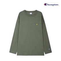 챔피온 공용 ASIA 백 레터링 포인트 긴팔 티셔츠 카키