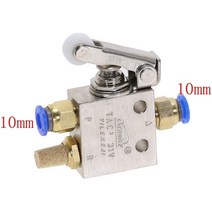 공압 부품 1/8" BSP Threaded Air Pneumatic 2 Position 3 Way Roller Lever Mechanical Valve TAC2-3, 05 With 10mm Fitting