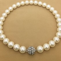 커텐 묶기 우아한 진주 커튼 타이 (화이트40cm)