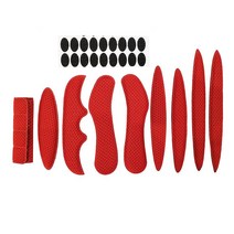 헬멧 내부 패드 키트 스폰지 봉인 된 거품 교체 패드 오토바이 사이클링 승마 헬멧 내부 충돌, 빨간색