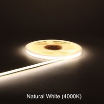 모니터조명 LED책상스탠드 공부등 8mm 5mm 와이드 코브 LED 스트립 조명 DC 12V 24V 빨간색 녹색 얼음 핑크 옐로우 따뜻한 차가운 흰색 테이프 바 CRI 90 가정, Natural white+DC 12V 5mm PCB+5