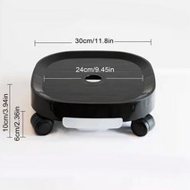 24cm/27cm 플랜트 캐디 바퀴 4 개 및 배수 트레이 정원 롤링 플랜터 트롤리 플랜트 스탠드 트레이 적재 용량 50KG/60KG, [01] 24cm Load 50KG