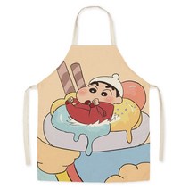 귀여운 캐릭터 디자인 짱구는 못말려 수지 액션가면 주방 요리 이쁜 예쁜 앞치마 식당 가정용 위생용품 맛집 공방 교실 방수 포켓 주머니 신혼 부부 자취생 작업, M.13