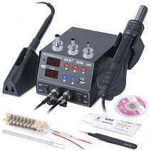 JCD 800W 납땜 재작업 스테이션 LED 디지털 디스플레이 SMD 용접 뜨거운 공기 인두 수리 도구 키트 8206, Grey|CHINA|110V US PLUG