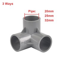 PVC배관자재 20/25/32mm 그레이 PVC 파이프 피팅 스트레이트 엘보 티 크로스 커넥터 워터 어댑터 3 4 5 6, 05 E_01 I.D 20mm