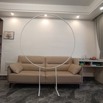 웨딩아치 프로포즈 금속 원형 아치 웨딩 balloonround 풍선 스탠드 꽃 라운드 배경 아치 프레임 생일 파티 베이비 샤워 장식, 직경 1(3.28피트), 하이 화이트