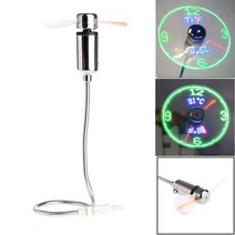 크리에이티브 USB Led RGB 라이트 프로그래밍 가능한 미니 팬 휴대용 구즈넥 DIY 메시지 냉각 쿨러 PC 노트북, 01 Type 2