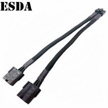 NVIDIA GeForce RTX 3070 3080 3090 버전 그래픽 카드용 듀얼 PCIe 8 핀 암-미니 12 수 GPU 전원 어댑터 케이블, [01] 20cm, [01] Black Sleeved