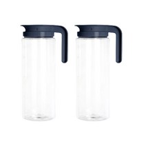 코멕스 트라이탄 원형물병 1.7L 2개/냉장고물병/텀블러/보틀/쉐이커통/프로틴물통, 2L 차콜 2개