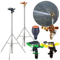 [다이모공구] 스프링클러세트 삼각대 헤드 단품 농업용 가정용 잔디물주기 다용도 물분사기, 1. 철삼각대세트[ABS원터치 1개], 1-08 철삼각대+ 황동헤드