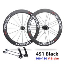 자전거휠 인치 접이식 자전거 휠셋 디스크 브레이크 사운드 높이 휠 세트, 451 Black 100-130, 40mm