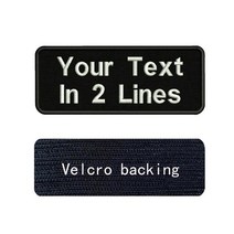 10x4cm 사용자 정의 이름 패치 줄무늬 배지 철 벨크로 패치 자수에 바느질, 흰색 벨크로, 18 white-Velcro