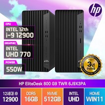 HP 엘리트타워 800 G9 TWR 6J9X3PA 12세대 i9-12900 FreeDOS 윈11홈 고성능 데스크탑, 16GB/SSD512GB/윈도우11홈