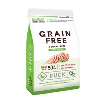 네츄럴오 개사료 그레인프리 오리 5.2kg 도그 반려견 치아와 건식 요크셔테리어