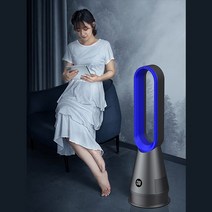 날개없는선풍기 스탠드 가정용 리모컨 저소음 안전한, 그레이블루, 1개