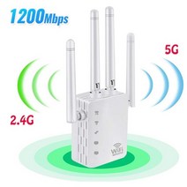 5 Ghz 와이파이 부스터 리피터 무선 익스텐더 1200Mbps 네트워크 앰프 802.11N 장거리 신호, 1200M White_EU 플러그