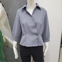 Abfz DP01 핀턱 라인 랩스타일 블라우스 AFW3HB44I