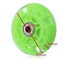 스쿠터 80mm 100mm 120mm 휠 led 플래시 라이트 업 휠 5 색 라이트 아이 선물 장난감 베어링, 녹색-80mm, 협력사