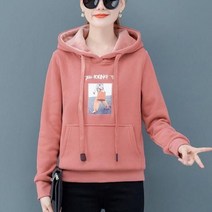 L.ONLINESHOP여성 기모 후드티 맨투맨 겨울 프린트 빅사이즈 DB28 후드티 후드집업 후드코트 힙합패션