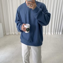 스트릿제이 사카 오버핏 무지 맨투맨