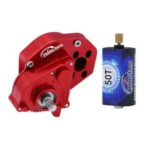 7.4V RC 자동차 브러시 모터 변속기 기어 박스 교체 AXI90081 AXI00006 AXI00005 용 1/24 Axial SCX24 AXI00002 AXI00001, [01] 빨간