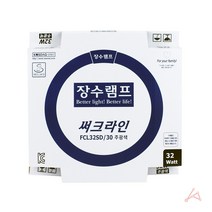 써크라인 주광색 32W 형광등 가정용 방 거실 3파장 램프 침실