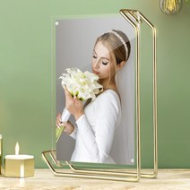 액자틀 빈티지 액자 탁상용 엔틱액자프레임 사진 대형, 로즈골드 대