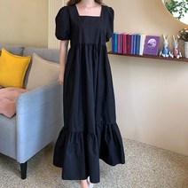 [썬데이베스트/무배] 엣스퀘어넥롱원피스 여름원피스 하객룩 하객원피스 휴가룩 바캉스룩 (5color)