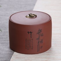 차통 보이차 도자기 항아리 매화 난초 그림 보관함, AC