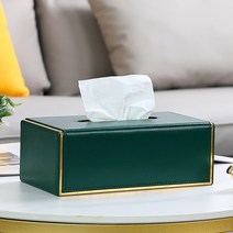 티슈박스 종이뽑기 가정용 거실 냅킨 침실, 에메랄드 그린 압연 라지 티슈 케이스
