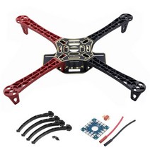 드론 프레임F450 쿼드콥터 드론 용 멀티 로터 기체 프레임 도매, 01 Red black kit