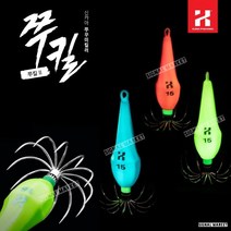 [KZM]카즈미 쭈킬 2 맥스 그린 핑크 블루 쭈꾸미 갑오징어 애자 야광봉돌 바늘, 10호, 쭈킬 2 - 그린야광