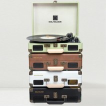USB 휴대용 BT LP 턴테이블 그린 감성캠핑 선물용 이어폰 인테리어 차박 이동식 엘피판 음질좋은 홈파티