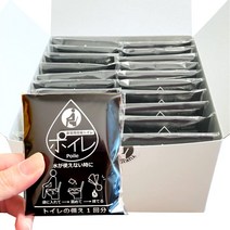 포이레 간이 휴대 화장실 개포장 20개 일본제 15년 보존 항균 소취 응고제 배변봉투 등산 방재 혼잡 대변 소변 겸용(흑)
