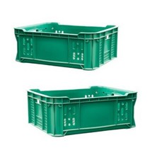 과일 이사 운반 콘테이너 수납 바구니 손잡이 야채 상자 플라스틱 박스 2개, 재생6-1호 2개