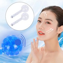 쿨링마사지기 페이스 얼굴 마사지 쿨링 롤러 2Pcs 냉각 얼음 글로브 도구 매일 아름다움 피부를 밝게, [03] WHITE