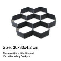 정원 디딤석 판석 보도블럭 틀 재사용 가능한 DIY 수동 포장 도로 금형 벽돌 콘크리트 스테핑 스톤 시멘트, 02 02