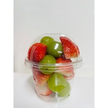 컵과일 과일컵용기 9온스 무타공 100개 세트, 1개, 무타공(돔뚜껑)+7온스(컵) 100개세트