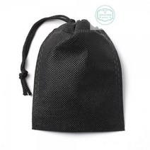 더스트백 이너백 부직포파우치 50p세트(9x12cm)블랙 한쪽 스트링 복주머니 광목파우치