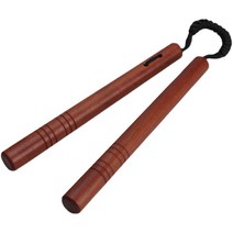 나무 쌍절곤 원목 무술 연습 호신용 박달나무 수련, 25cm 테이퍼드 스무스 쇼트