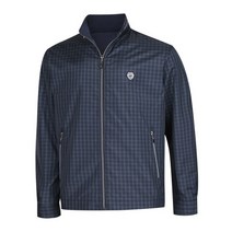 [바보사랑] 남성 후드 체크 집업 비지니스 점퍼 YD-JUA-281-그린