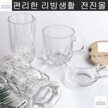 홈카페 커피 에이드 주스 유리컵 유리머그컵 내열유리잔 물컵, 02 플라워워터글라스 230ml