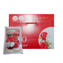 경북 청송 싱싱 사과즙 120ml x 100포 꿀사과 100% 순사과즙 과일즙 생사과즙 청송사과즙 아침사과
