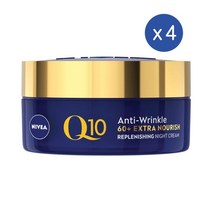 니베아 큐텐 안티-링클 머처 나이트크림 50ml Nivea Q10 Anti-Wrinkle Mature Night Cream, 4개